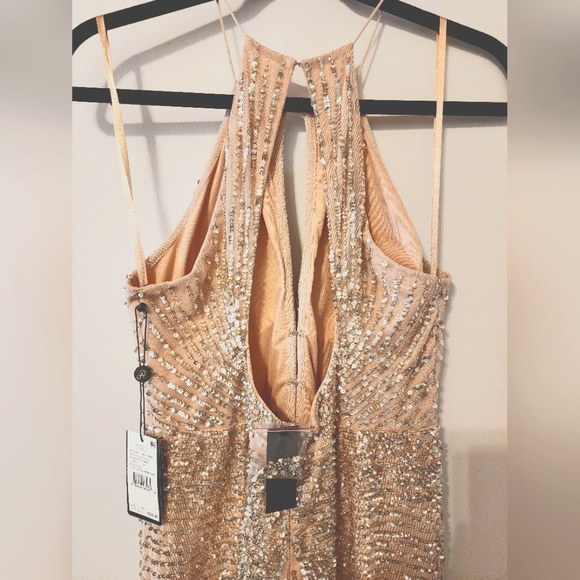 Adrianna Papell Halter Fully Beaded Gown sz 10 NWT - Picture 8 of 9
